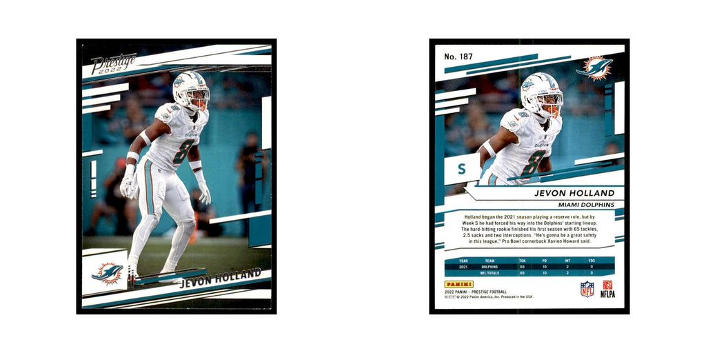 Jevon Holland 2022 Panini Prestige #187 Miami Dolphins Football Card NM
