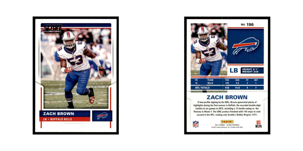 Zach Brown 2017 Score #196 Buffalo Bills Football Card NM