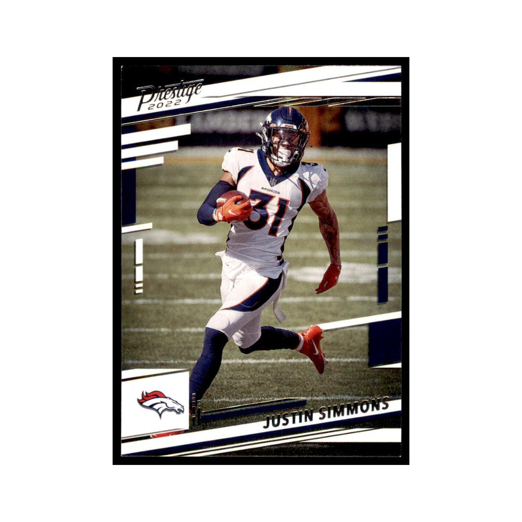 Justin Simmons 2022 Panini Prestige #92 Denver Broncos Football Card NM