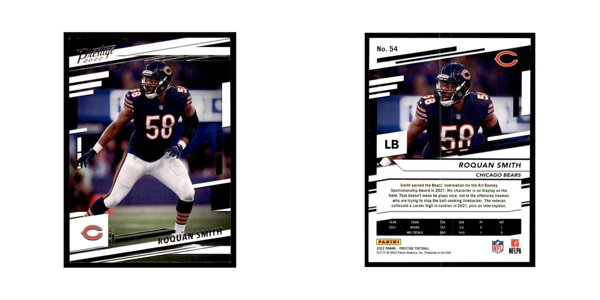Roquan Smith 2022 Panini Prestige #54 Chicago Bears Football Card NM