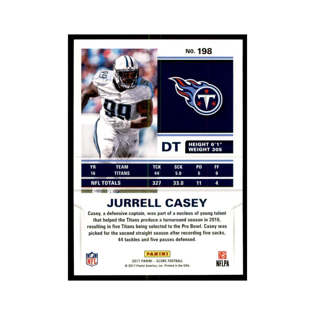 Jurrell Casey 2017 Score #198 Tennessee Titans Football Card NM
