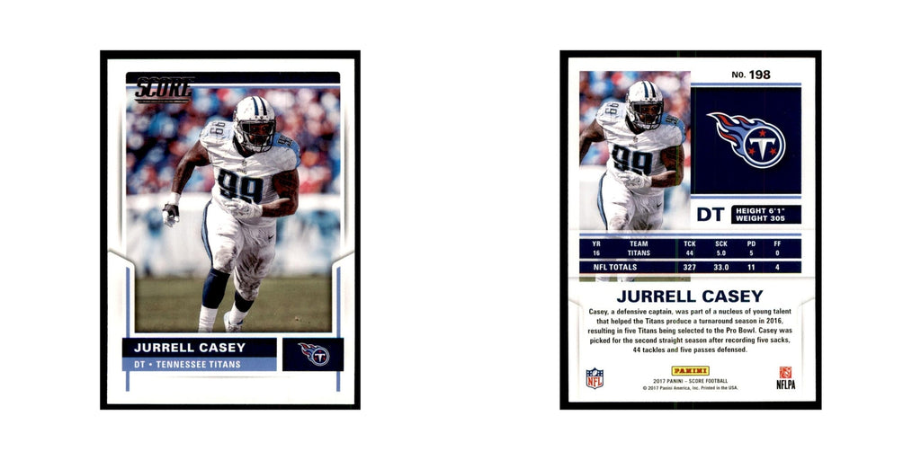 Jurrell Casey 2017 Score #198 Tennessee Titans Football Card NM