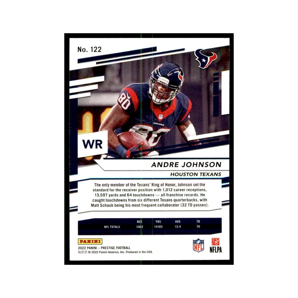 Andre Johnson 2022 Panini Prestige #122 Houston Texans Football Card NM