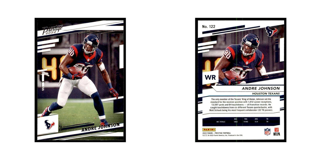 Andre Johnson 2022 Panini Prestige #122 Houston Texans Football Card NM