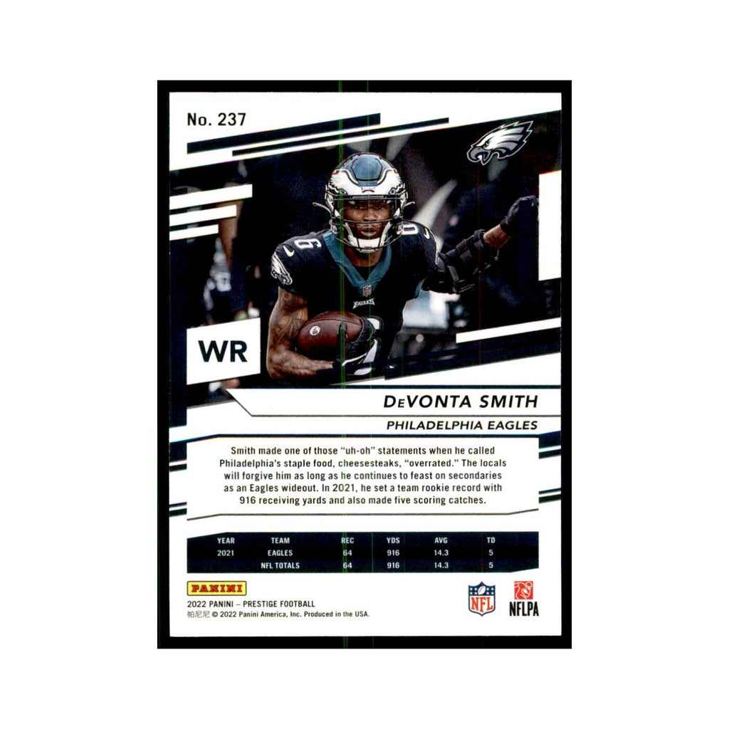 DeVonta Smith 2022 Panini Prestige #237 Philadelphia Eagles Football Card NM
