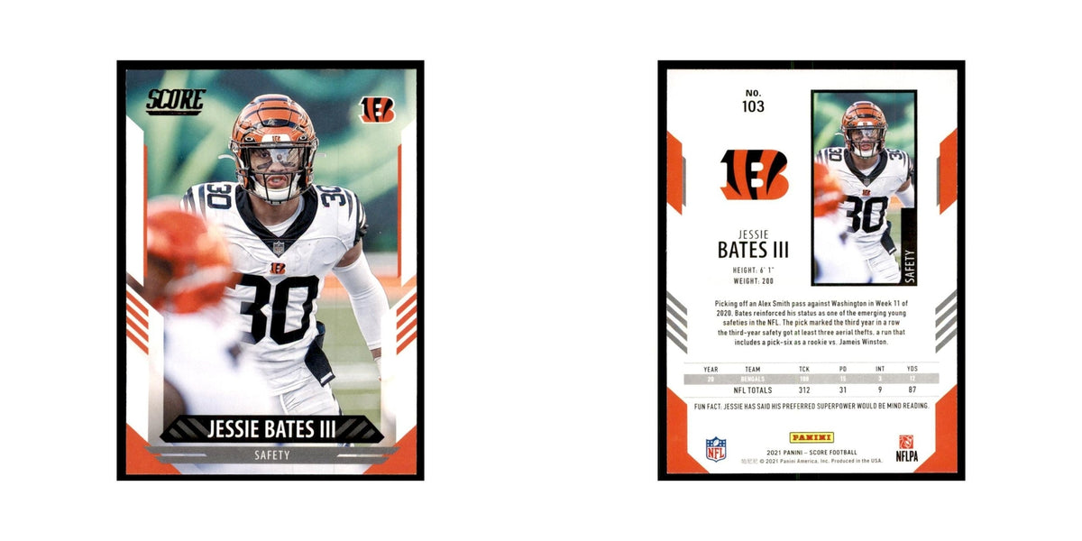 Jessie Bates 2021 Score #103 Cincinnati Bengals Football Card NM