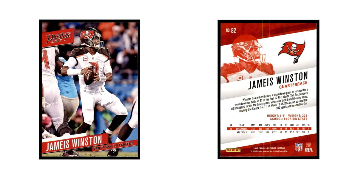Jameis Winston 2017 Panini Prestige #82 Tampa Bay Buccaneers Football Card NM