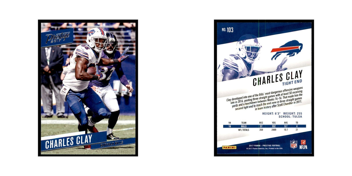 Charles Clay 2017 Panini Prestige #103 Buffalo Bills Football Card NM