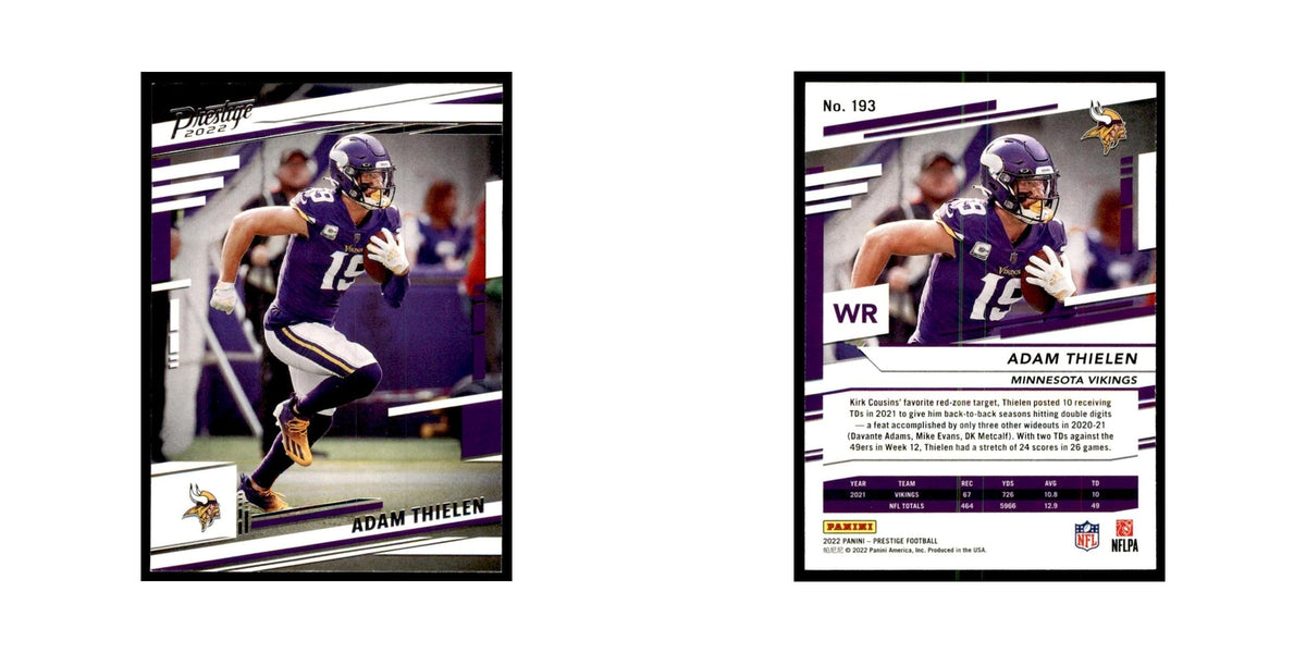 Adam Thielen 2022 Panini Prestige #193 Minnesota Vikings Football Card NM