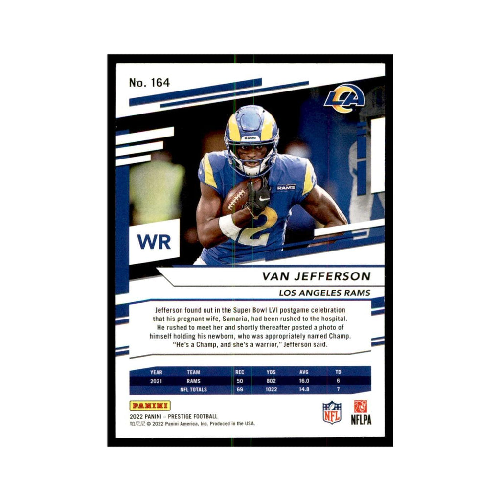 Van Jefferson 2022 Panini Prestige #164 Los Angeles Rams Football Card NM