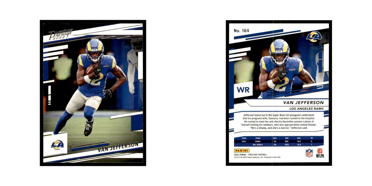 Van Jefferson 2022 Panini Prestige #164 Los Angeles Rams Football Card NM