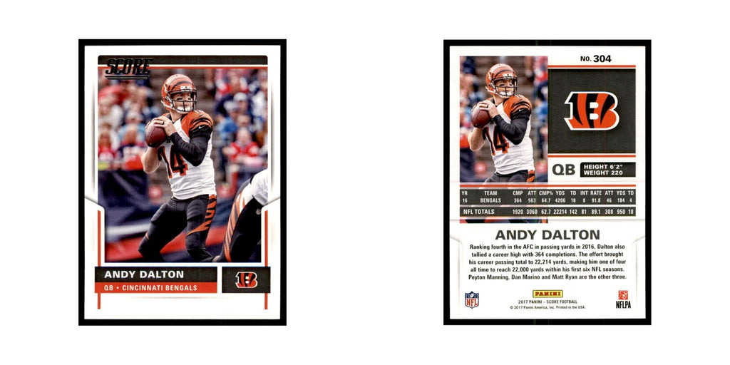 Andy Dalton 2017 Score #304 Cincinnati Bengals Football Card NM