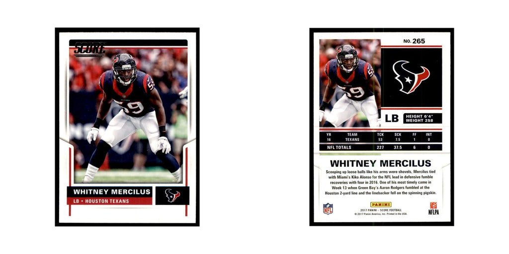Whitney Mercilus 2017 Score #265 Houston Texans Football Card NM