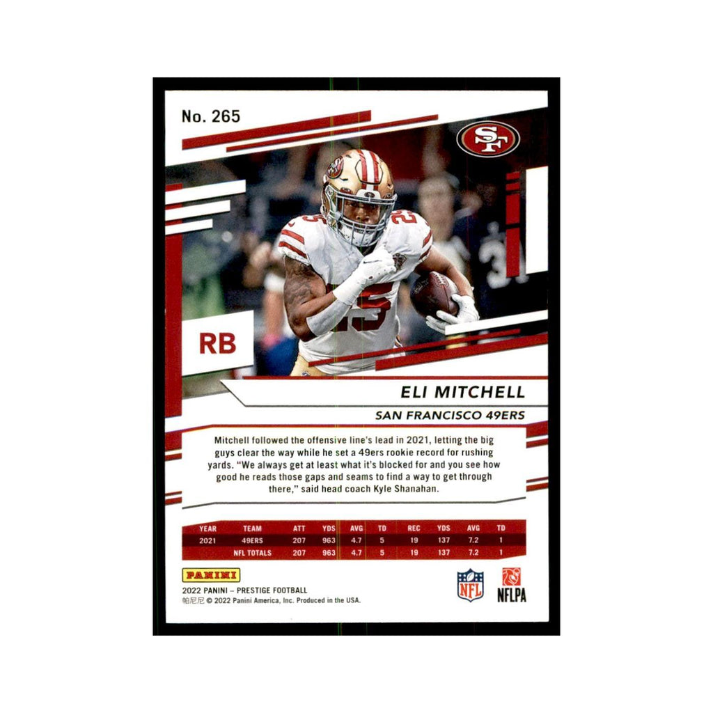 Eli Mitchell 2022 Panini Prestige #265 San Francisco 49ers Football Card NM