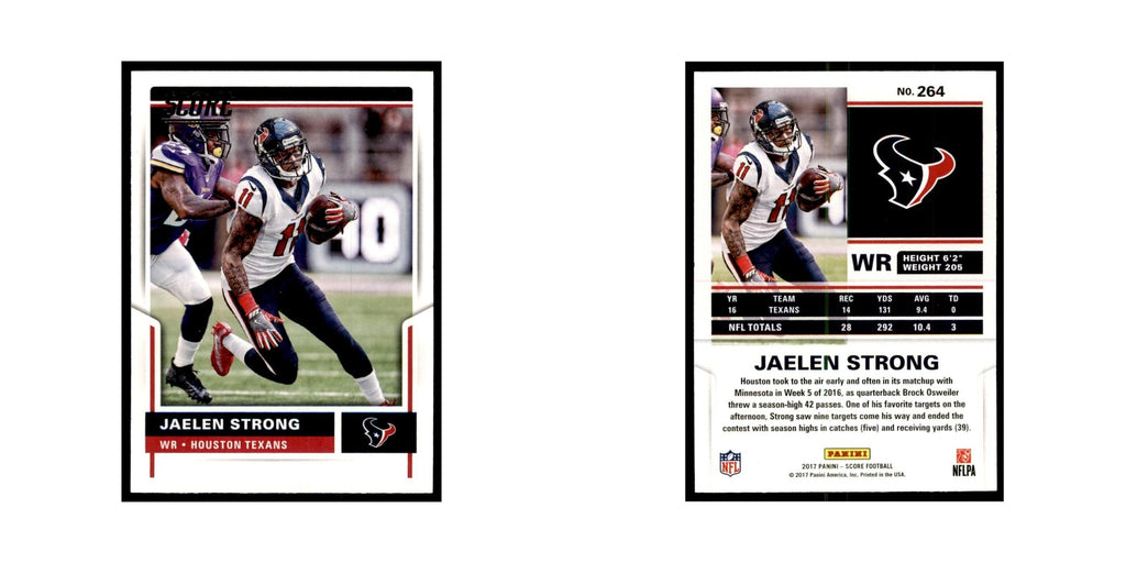 Jaelen Strong 2017 Score #264 Houston Texans Football Card NM