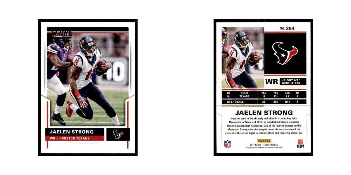 Jaelen Strong 2017 Score #264 Houston Texans Football Card NM