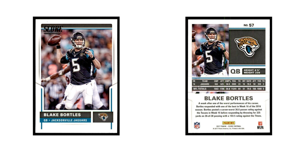 Blake Bortles 2017 Score #57 Jacksonville Jaguars Football Card NM