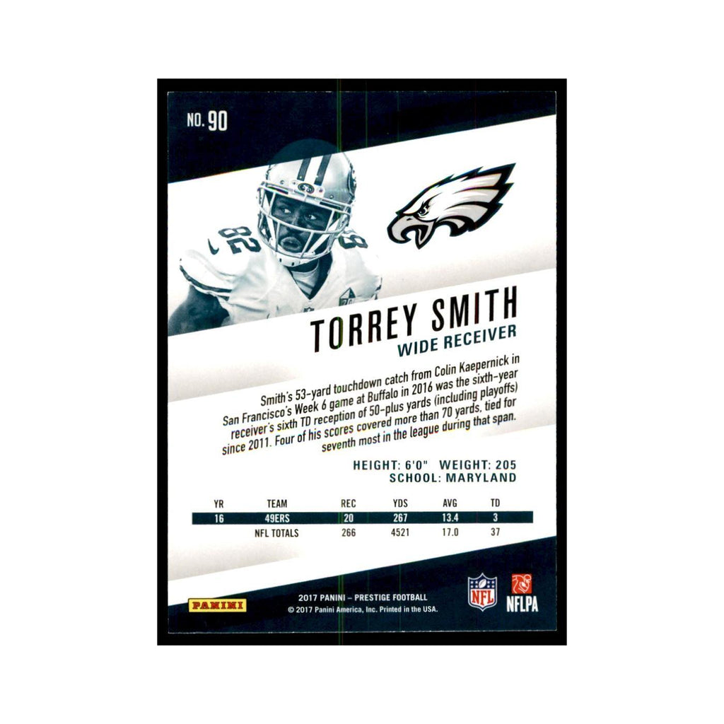 Torrey Smith 2017 Panini Prestige #90 San Francisco 49ers Football Card NM