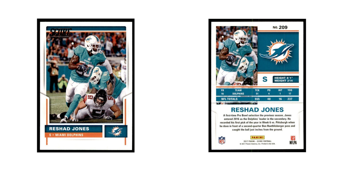 Reshad Jones 2017 Score #209 Miami Dolphins Football Card NM
