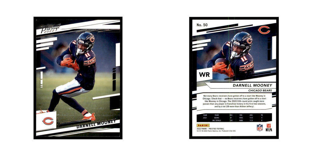 Darnell Mooney 2022 Panini Prestige #50 Chicago Bears Football Card NM