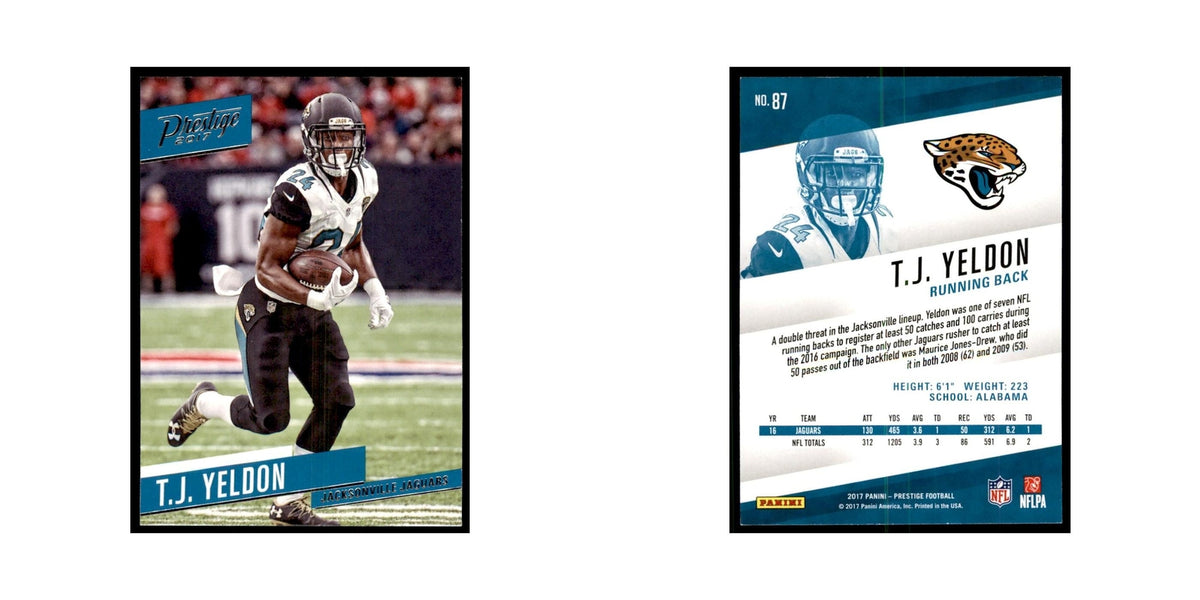 T.J. Yeldon 2017 Panini Prestige #87 Jacksonville Jaguars Football Card NM