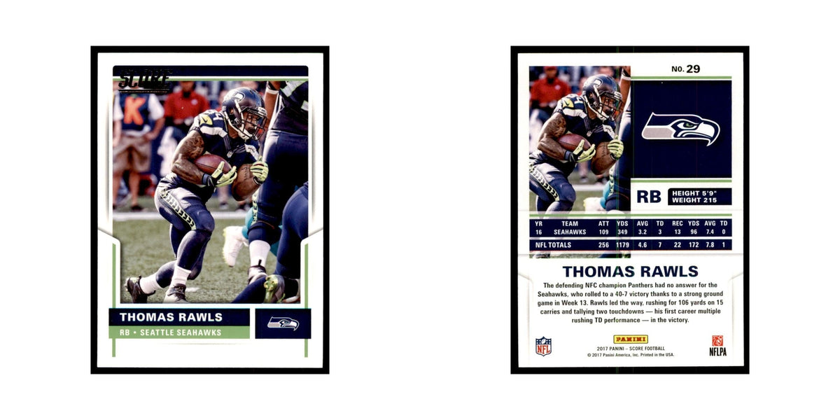 Thomas Rawls 2017 Score #29 Seattle Seahawks Football Card NM