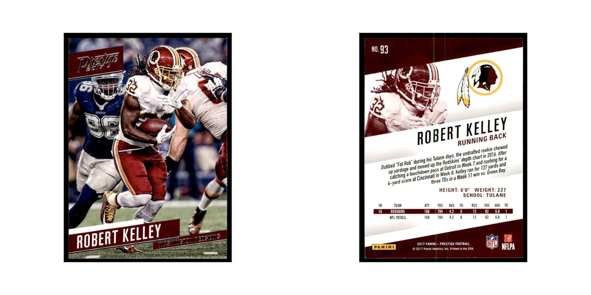 Robert Kelley 2017 Panini Prestige #93 Washington Redskins Football Card NM