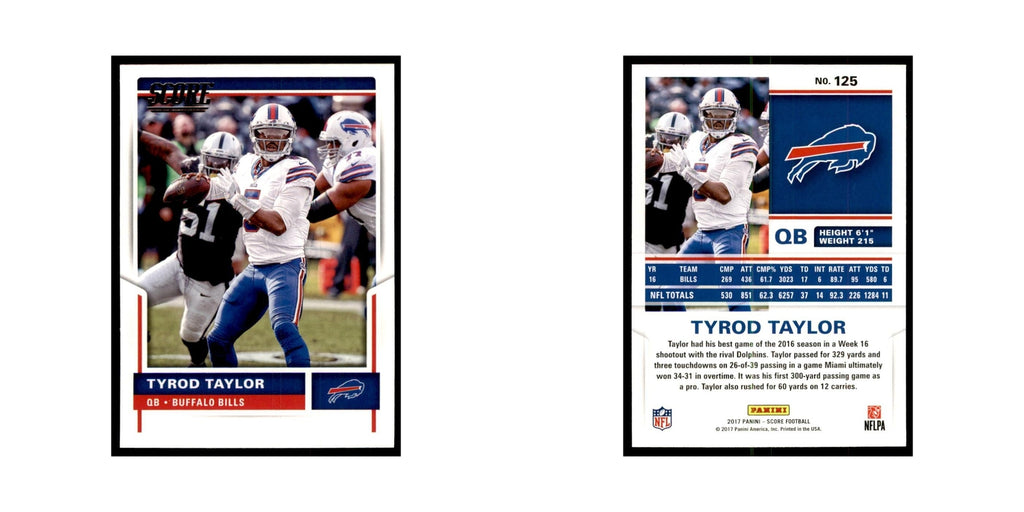 Tyrod Taylor 2017 Score #125 Buffalo Bills Football Card NM