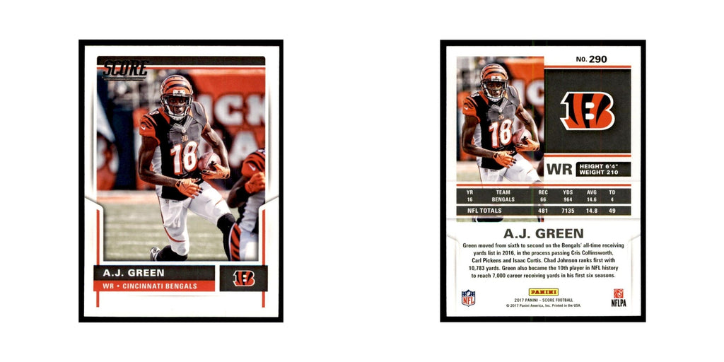 A.J. Green 2017 Score #290 Cincinnati Bengals Football Card NM