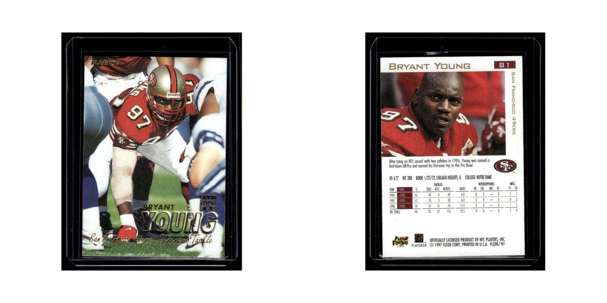 Bryant Young 1997 Fleer #81 San Francisco 49ers Football Card NM
