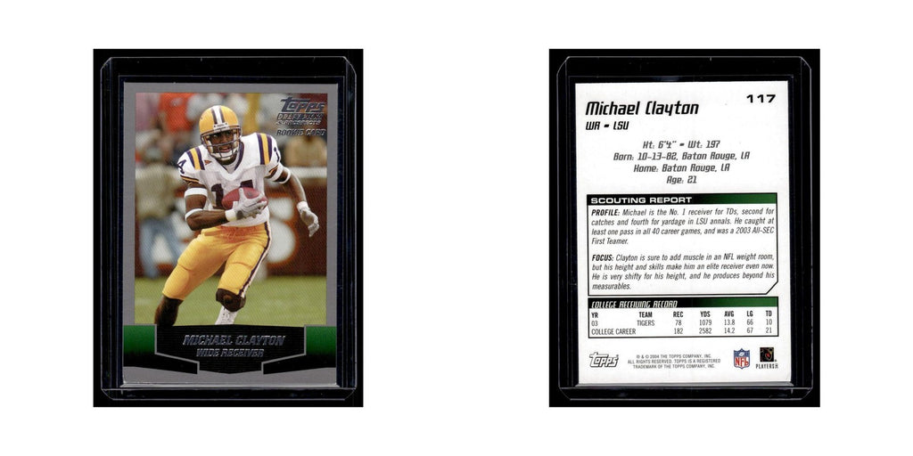 Michael Clayton Rookie 2004 Topps Draft Picks & Prospects #117 LSU Tigers NM