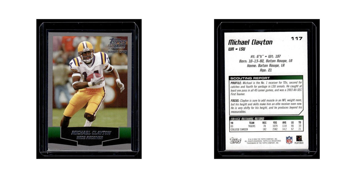 Michael Clayton Rookie 2004 Topps Draft Picks & Prospects #117 LSU Tigers NM