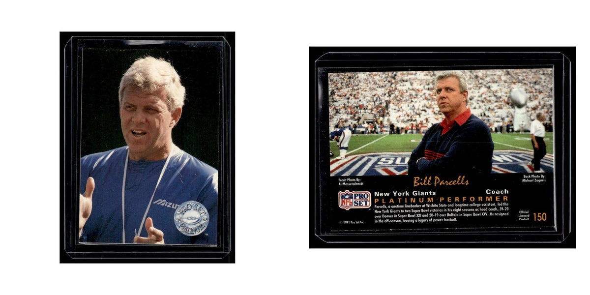 Bill Parcells 1991 Pro Set Platinum #150 New York Giants Football Card NM