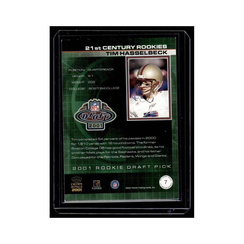 Tim Hasselbeck 2001 Pacific Crown Royale 21st Century Rookies #7 NM