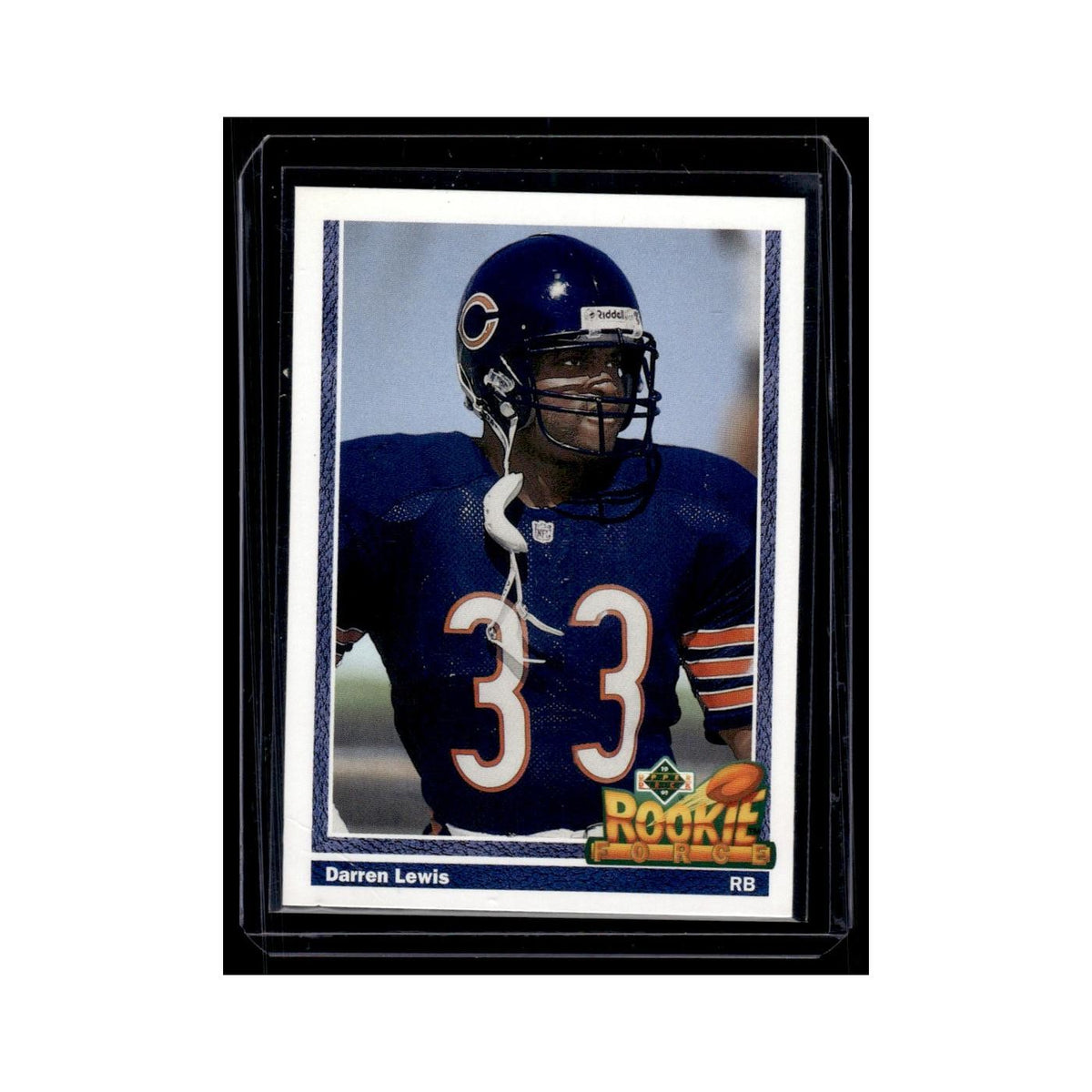 Darren Lewis Rookie 1991 Upper Deck #650 Chicago Bears Football Card NM