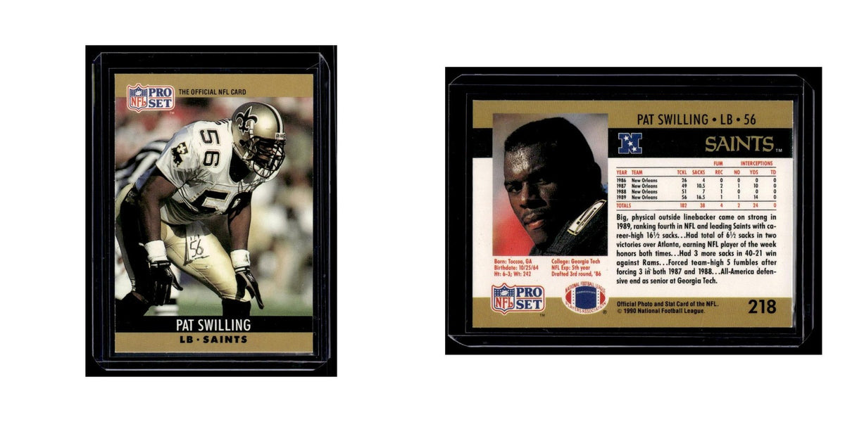 Pat Swilling 1990 Pro Set #218 New Orleans Saints Football Card NM