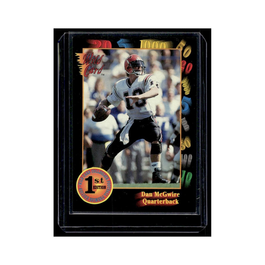 Dan McGwire Rookie 1991 Wild Card #111 Football Card NM