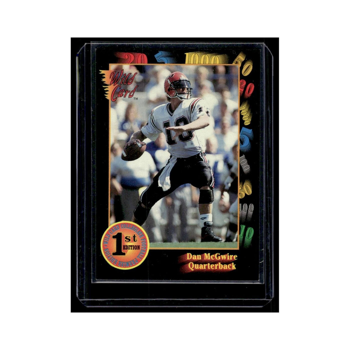 Dan McGwire Rookie 1991 Wild Card #111 Football Card NM