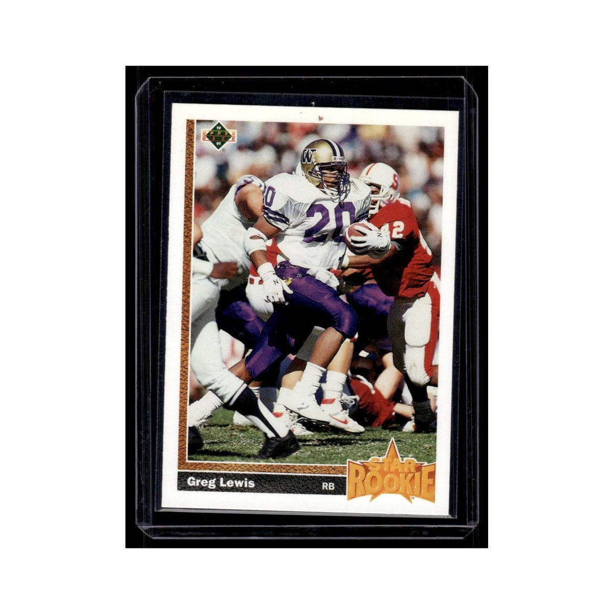 Greg Lewis Rookie 1991 Upper Deck #22 Denver Broncos Football Card NM