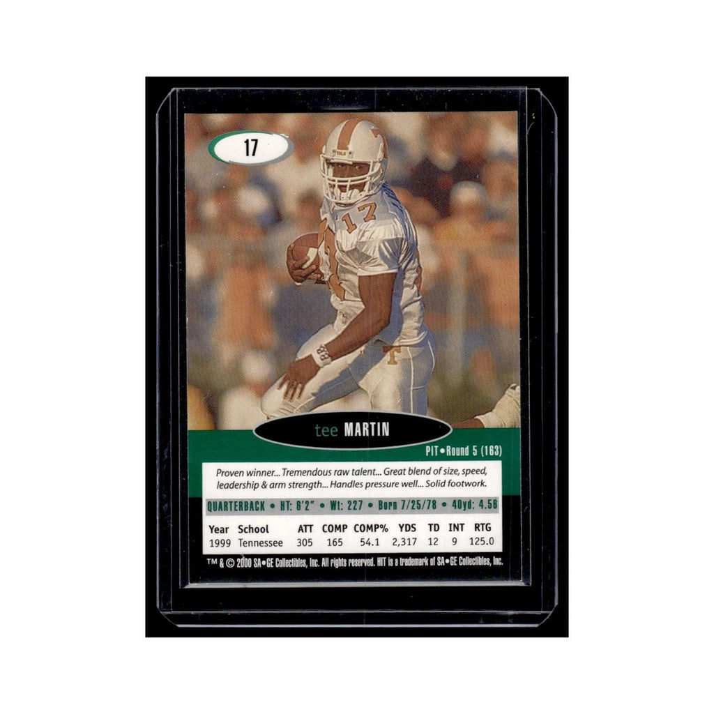 Tee Martin 2000 SAGE HIT #17 Pittsburgh Steelers Football Card NM