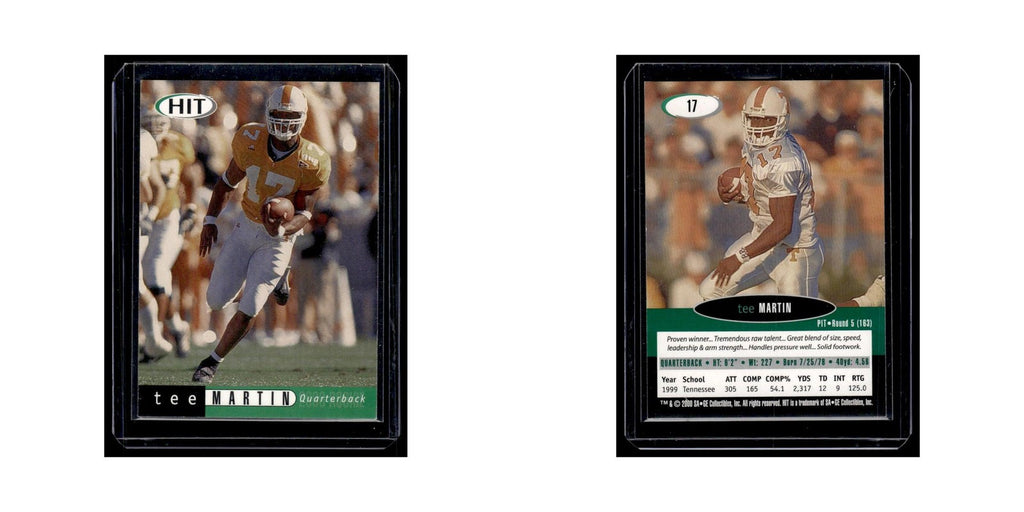 Tee Martin 2000 SAGE HIT #17 Pittsburgh Steelers Football Card NM