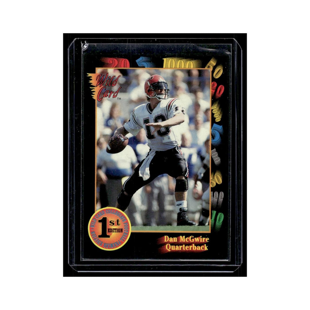 Dan McGwire Rookie 1991 Wild Card #111 Football Card NM
