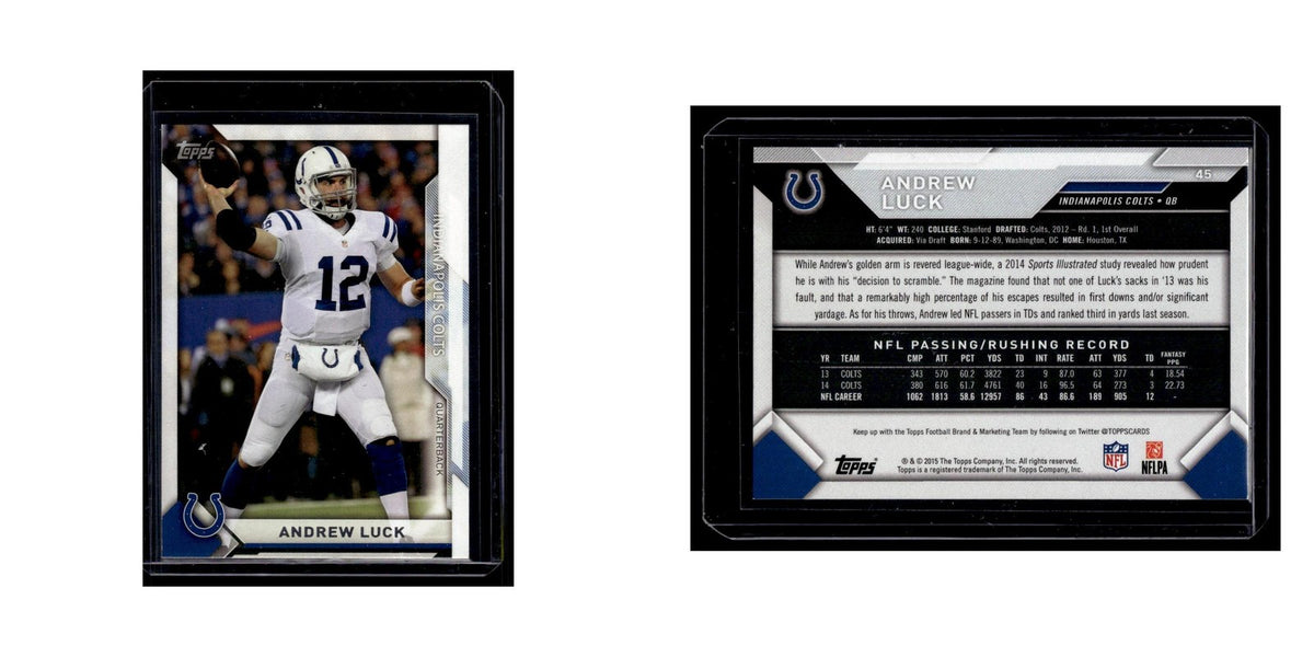 Andrew Luck 2015 Topps #45 Indianapolis Colts Football Card NM