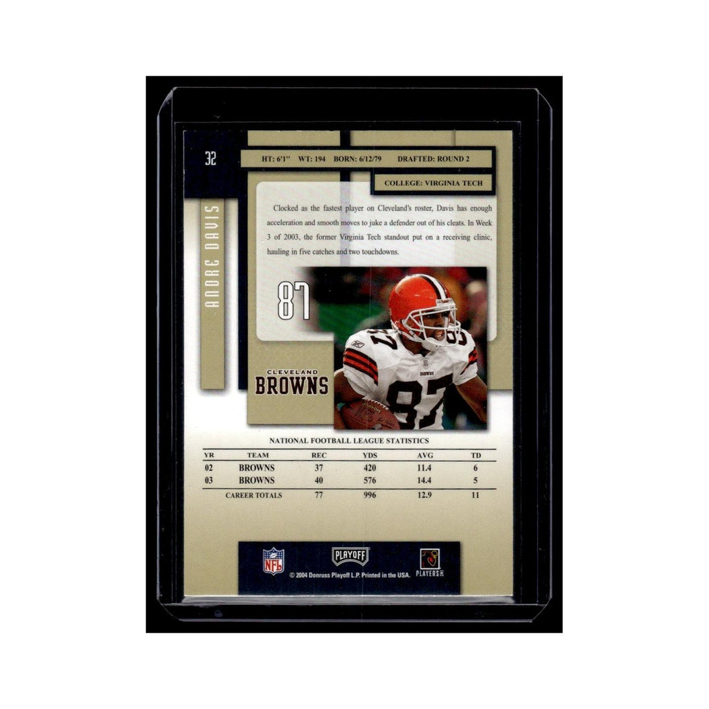 Andre Davis 2004 Playoff Prestige #32 Cleveland Browns Football Card NM