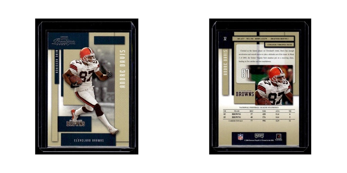 Andre Davis 2004 Playoff Prestige #32 Cleveland Browns Football Card NM