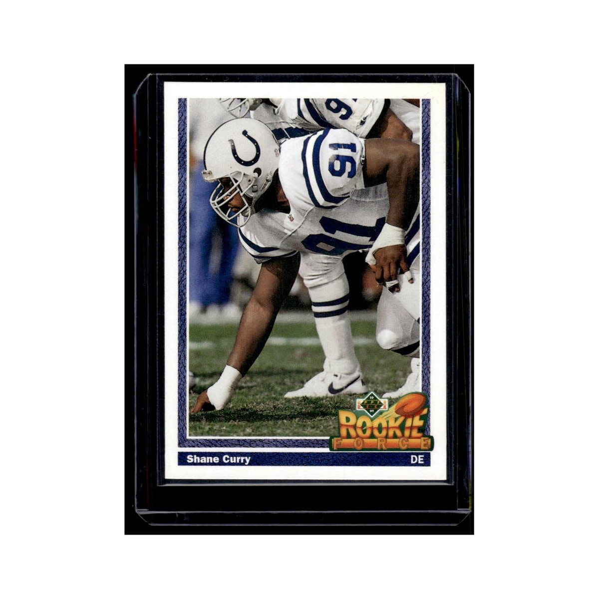 Shane Curry Rookie 1991 Upper Deck #605 Indianapolis Colts Football Card NM