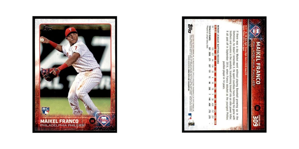 Maikel Franco Rookie 2015 Topps #309 Baseball Cards Baseball Card NM