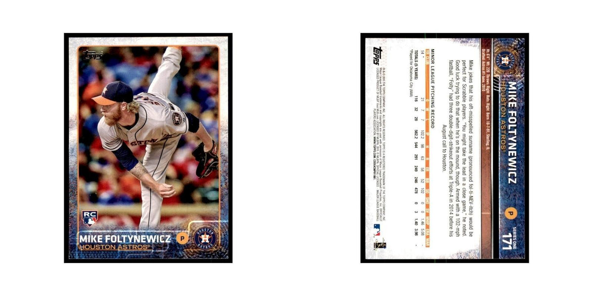 Mike Foltynewicz Rookie 2015 Topps #171 Baseball Cards Baseball Card NM