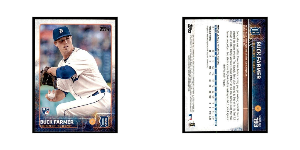 Buck Farmer Rookie 2015 Topps #193 Baseball Cards Baseball Card NM