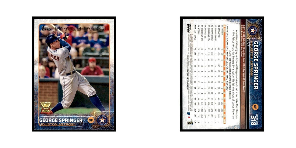 George Springer 2015 Topps #318 Baseball Cards Baseball Card NM